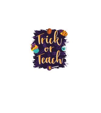 Trick or Teach Halloween pentru profesori model gri pe tricou