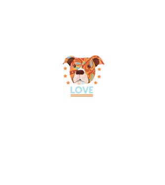 Dragoste Pitbull model negru pe tricou