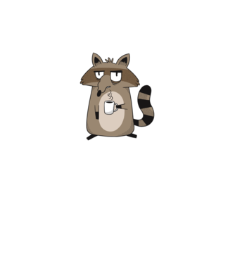Raton cu cafea model gri pe tricou