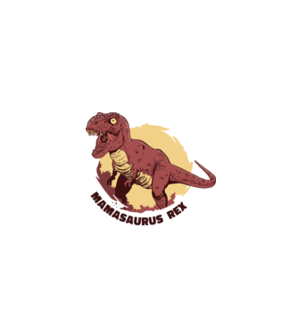 mamasaurus rex model alb pe tricou