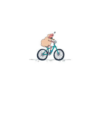 Miel cu bicicletă model alb pe tricou