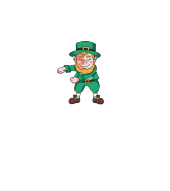 Leprechaun Floss - St. Patrick DAB dans model gri închis pe tricou