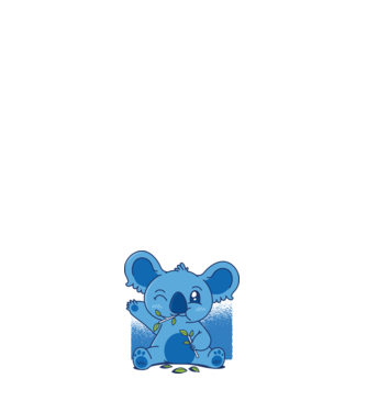 Koala drăguț model negru pe tricou