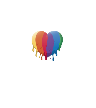LGBTQ Inimă model albastru închis pe tricou