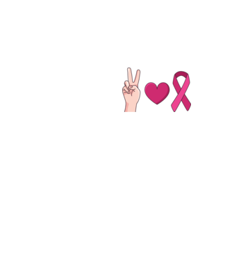 Peace Love lupta împotriva cancerului de sân model galben neon pe tricou