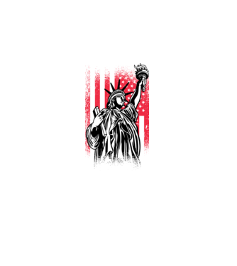 SUA Statuia Libertății model negru pe tricou