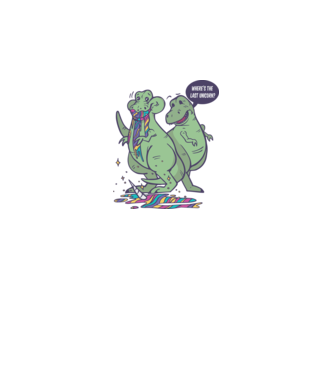 T-rex a mâncat unicornul model alb pe tricou