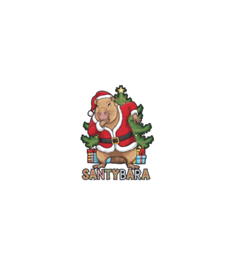 Santybara model negru pe tricou