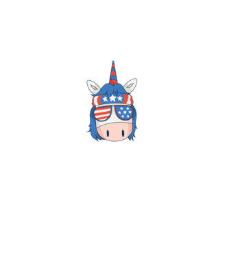 SUA unicorn model negru pe tricou