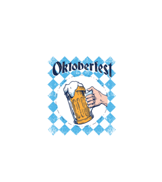 Tricou cu bere Oktoberfest model turcoaz pe tricou