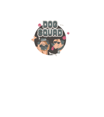 Dog squad model alb pe tricou