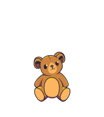 Ursuleț Teddy model nisipiu pe tricou