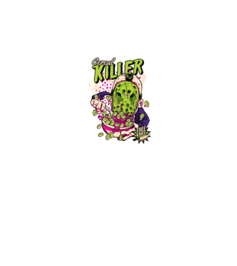 Cereal Killer model albastru închis pe tricou