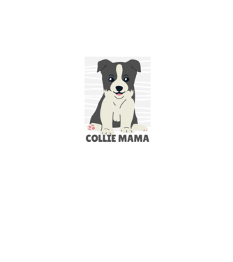 Border Collie Mamă model negru pe tricou