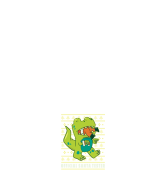 Tester oficial Moș Crăciun model alb pe tricou