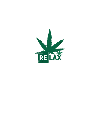 Relax Cannabis model negru pe tricou