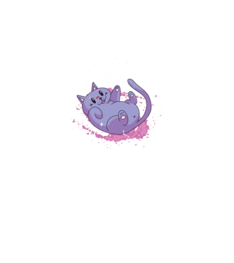 Space Cat - pisică drăguță în spațiu model negru pe tricou