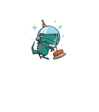 Astronaut T-rex Ziua de naștere model negru pe tricou