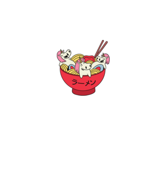 Unicorn Ramen model gri pe tricou