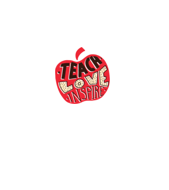 Teach Love Inspire pentru profesori model alb pe tricou