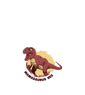 mamasaurus rex model alb pe tricou