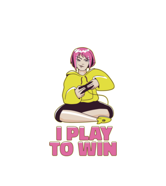 Anime fată Gamer model alb pe tricou