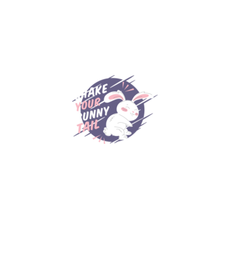 Shake your bunny tail model albastru închis pe tricou