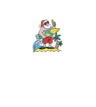 Santa Claus Summer model alb pe tricou