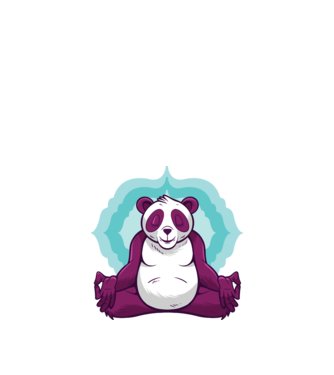 Panda Meditație model nisipiu pe tricou