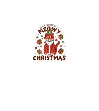 Have yourself a Meowy Christmas - Cicás Karácsony model alb pe tricou