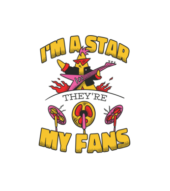 'I''m a Star, They''re my Fans' model alb pe tricou