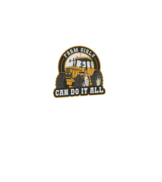Farm Girls can do it all Tractor model negru pe tricou