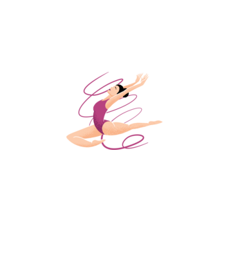 Gimnastică ritmică model mov pe tricou