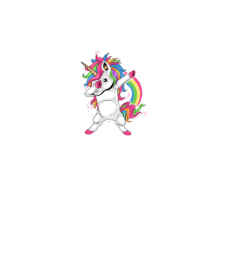 Unicorn Dab model turcoaz pe tricou