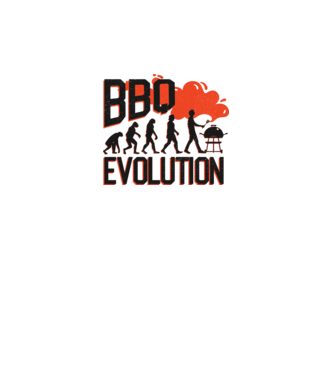 BBQ Evoluție Grătar model alb pe tricou
