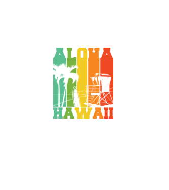 Aloha Hawaii model negru pe tricou