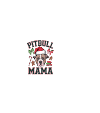 Pitbull Mama model alb pe tricou
