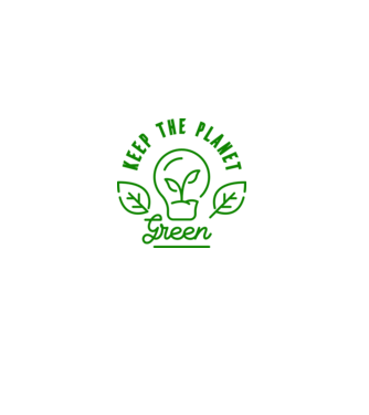 Keep The Planet Green - Ziua Pământului model alb pe tricou
