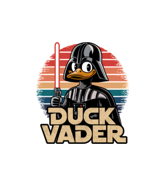 Duck Vader model nisipiu pe tricou