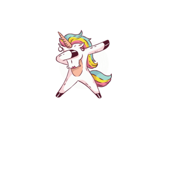 Unicorn DAB model gri închis pe tricou