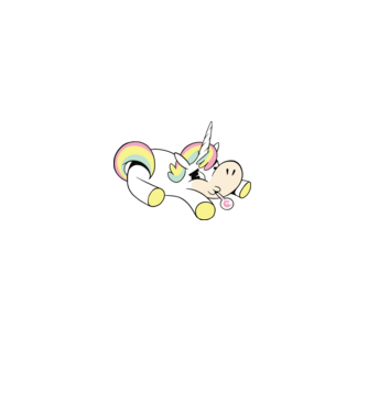 Unicorn bolnav model albastru regal pe tricou