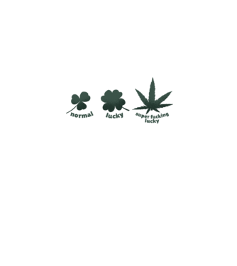 Super F*cking Lucky Cannabis model gri pe tricou