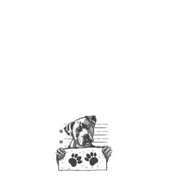Staffordshire Terrier Închisoare model alb pe tricou