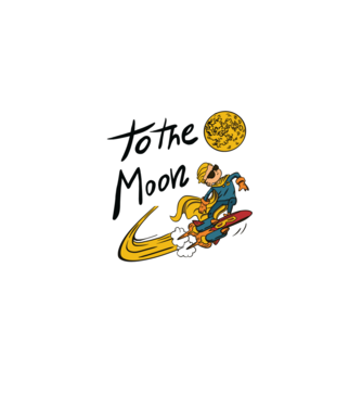 To the Moon Bitcoin model  pe tricou