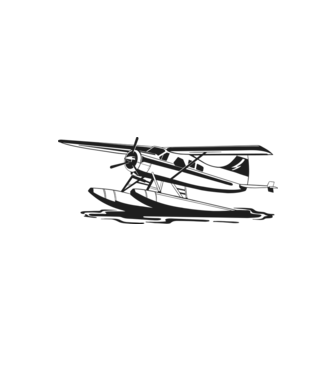 Hydroplane avion model alb/roșu pe tricou