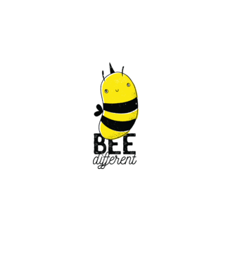 Bee different tricou albinuță model alb pe tricou