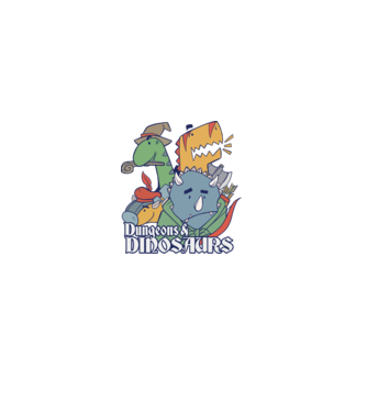 Dungeons and Dinosaurs model verde pe tricou