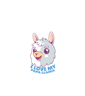 I Love My Papa Llama tricou drăguț cu lamă pentru bunicul model turcoaz pe tricou