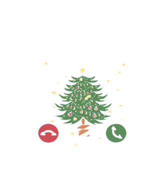 Christmas is calling model alb pe tricou