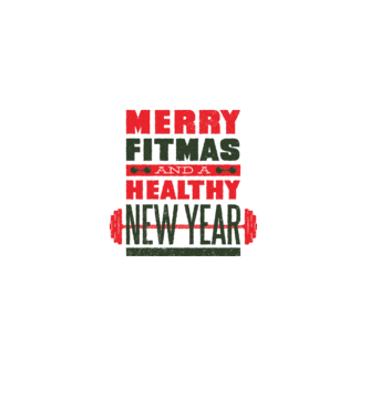 Merry Fitmas and a Healthy New Year tricou amuzant antrenament model alb pe tricou